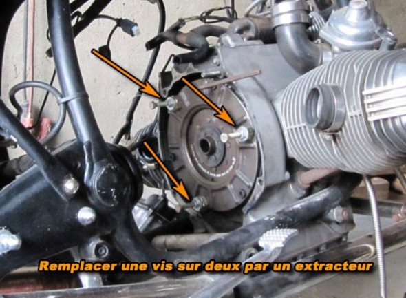 Remplacer ces trois vis par des extracteurs