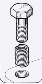 Pose d'un filet rapporté type hélicoil